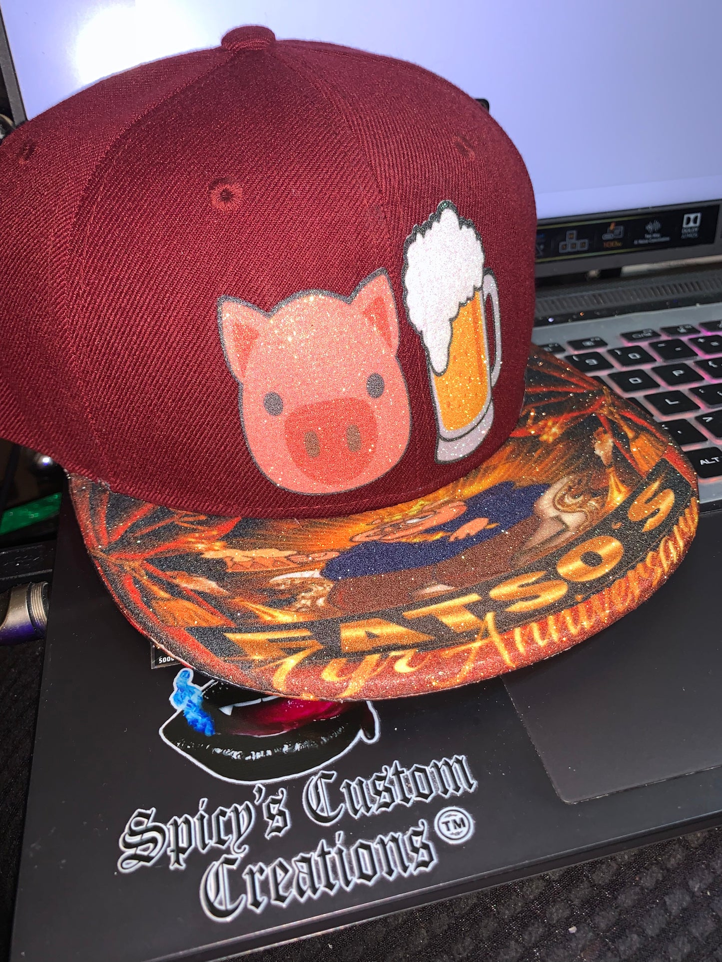 Custom Snap Back Hat with Custom Brim