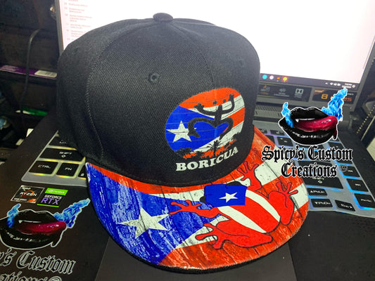 Custom Snap Back Hat with Custom Brim
