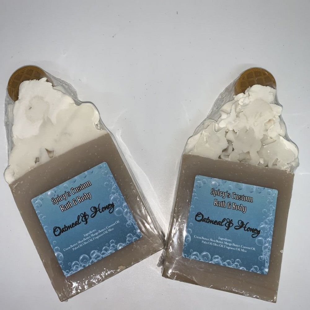 King Size Designer Bath Bars- Oatmeal & Honey