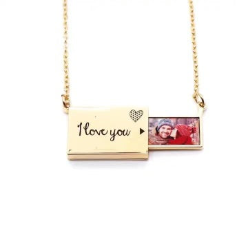 Custom Photo Envelope Necklace