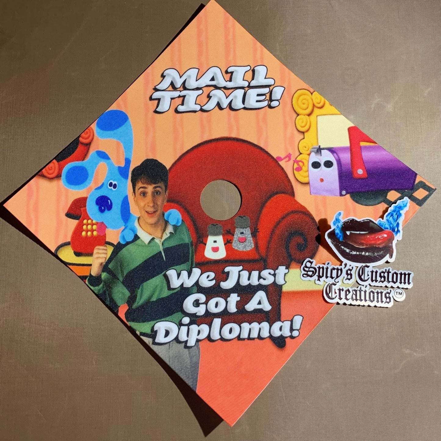 Custom Graduation Cap Topper (PEEL & STICK. CAP NOT INCLUDED)