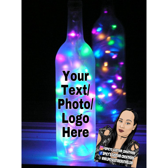 Custom Lighted Decor Bottle