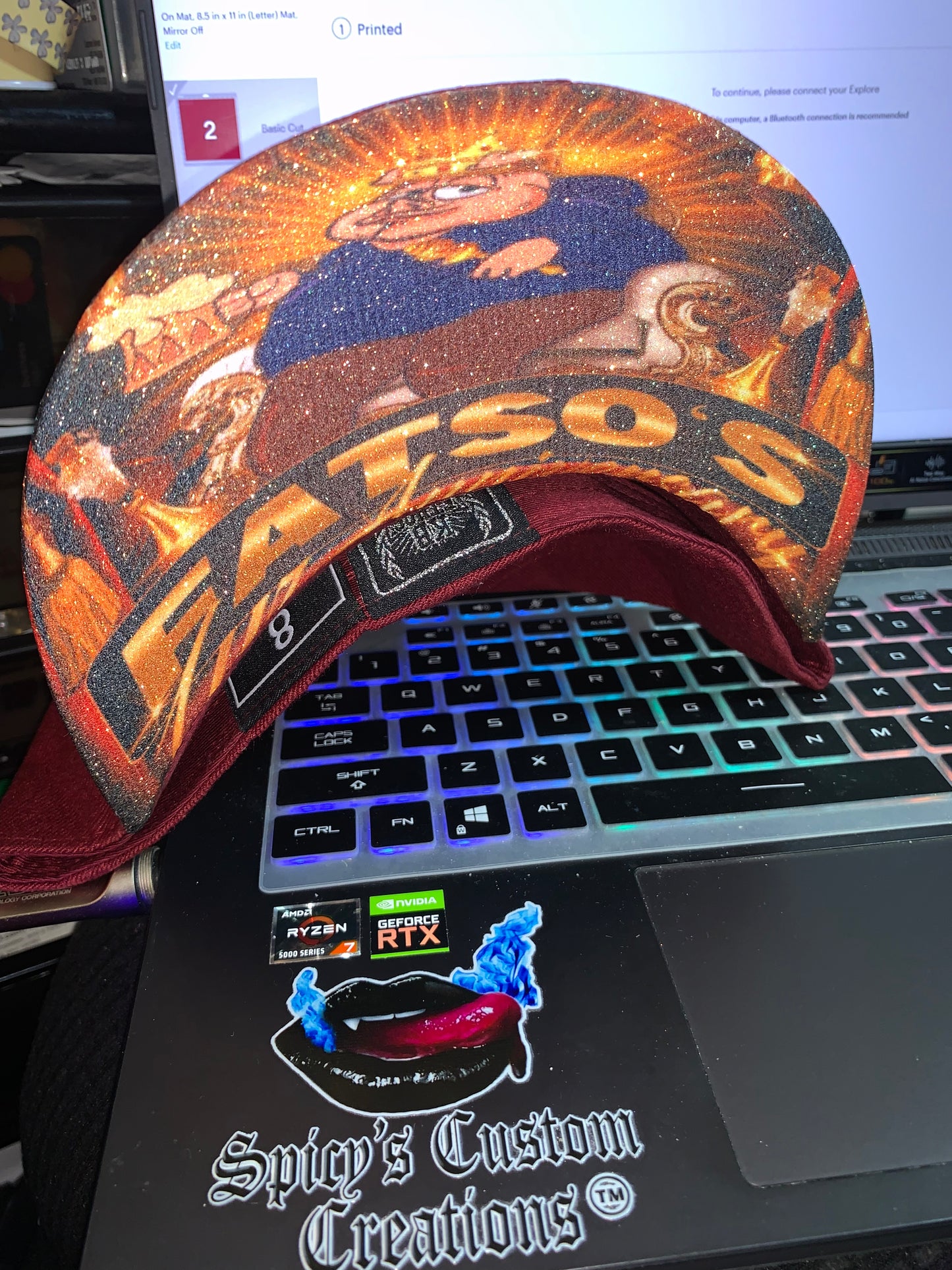 Custom Snap Back Hat with Custom Brim