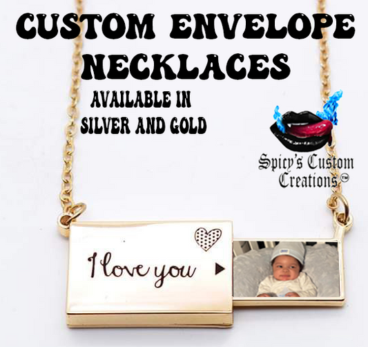 Custom Photo Envelope Necklace