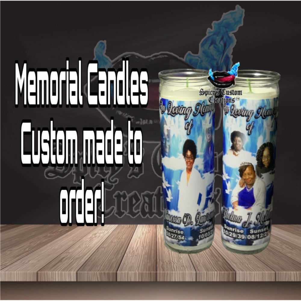Custom Memorial Candle