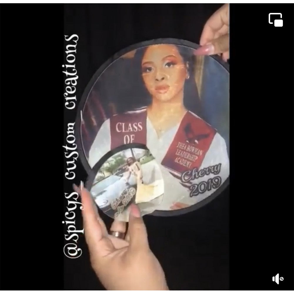 Cal Custom Fans Custom Collapsable Fan w/ Pouch – Spicy's Custom Creations