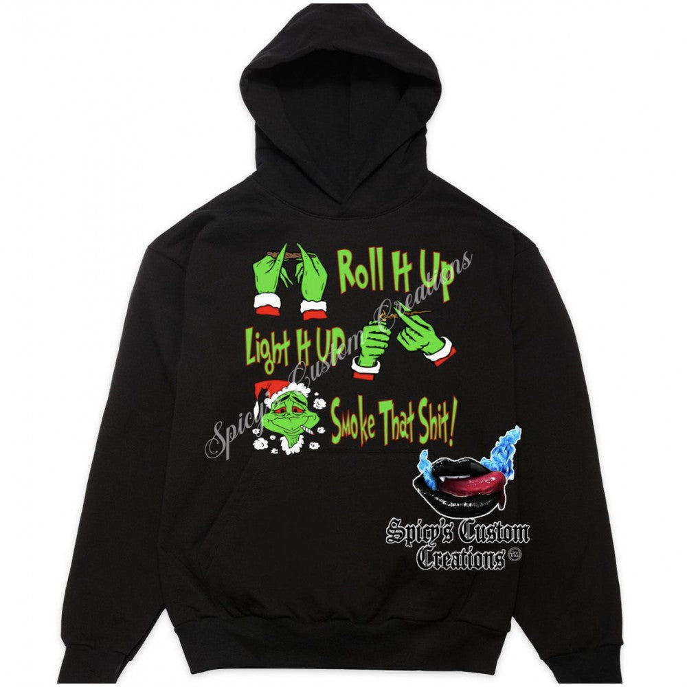 Grinch Smoke That Sh*t Cotton Unisex Pull-Over Hoodie
