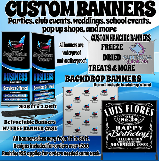 Custom Banners/ Backdrops