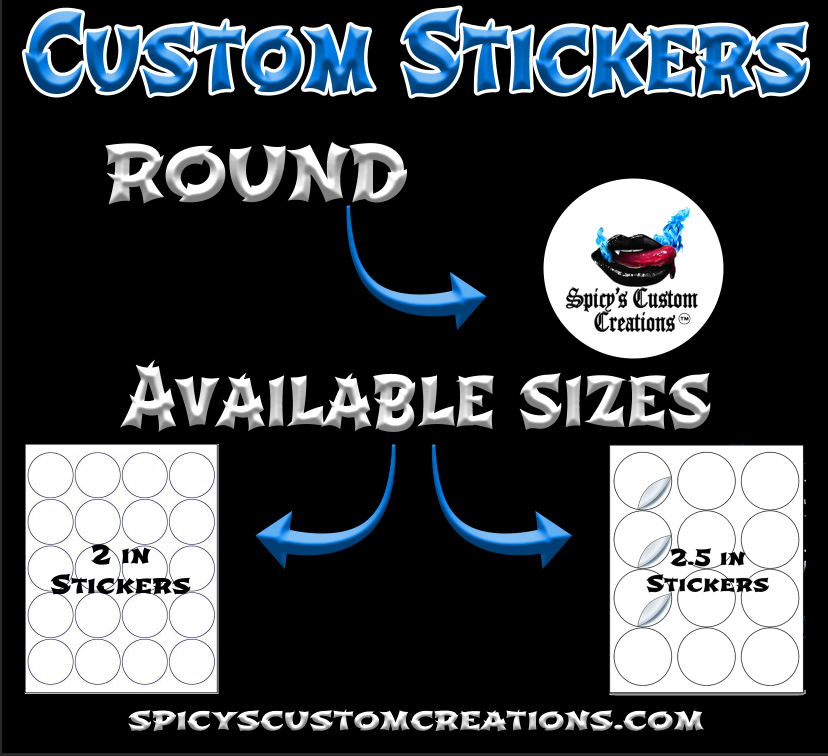 Custom Logo Stickers- Round Set – Spicy's Custom Creations